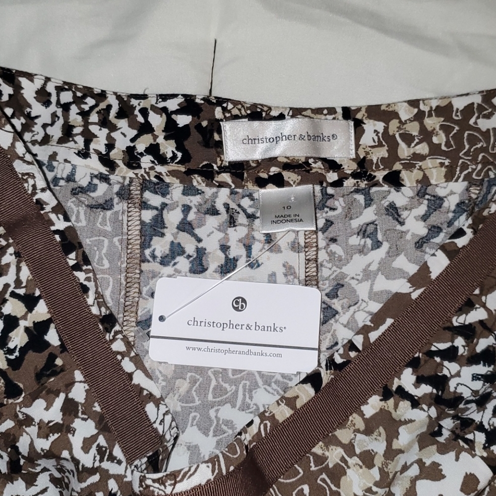 Christopher & Banks Midi Skirt Flared NWT - Picture 6 of 9